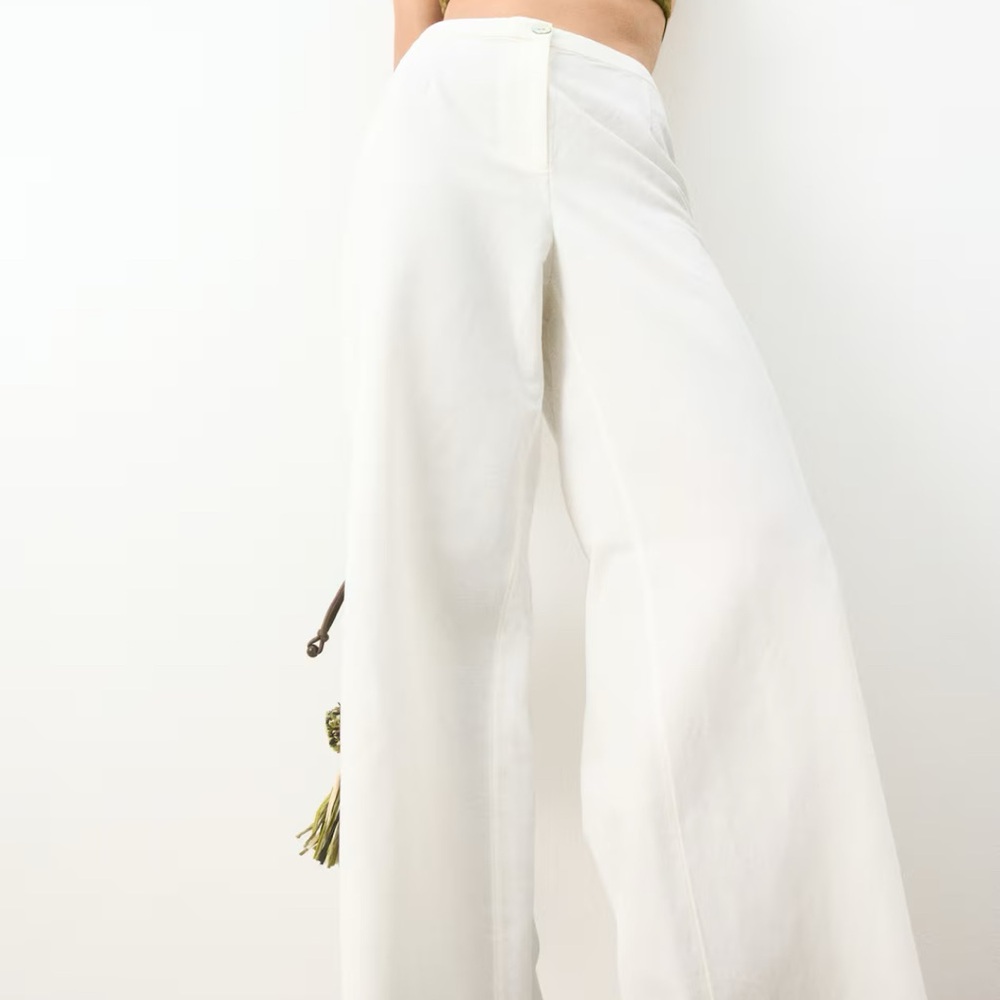 H&M Cream Wide Leg Pants